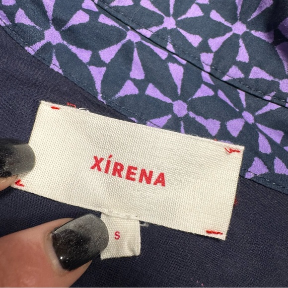 Xirena Yasmeen Geo-Print Blouson-Sleeve Mini Dress Size Small - Picture 7 of 9